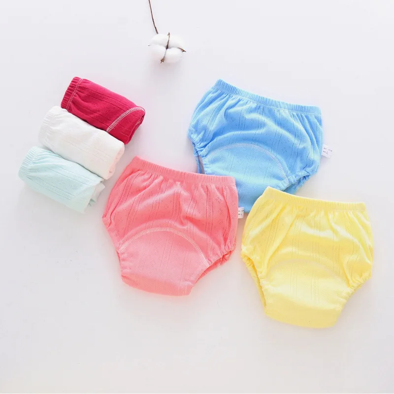 Summer Baby Training Pants Leak-Proof Washable Waterproof Cotton Baby Diapers Toddler Baby Hollow Thin Clean Diapers Underwear