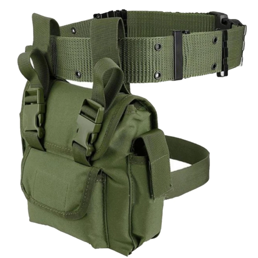 Molle Drop Leg Bag Tactical 1000D Nylon Waterproof Men Tactical Waist Pack Leg Travel Belt Bag Hiking Hunting Camping Cycling