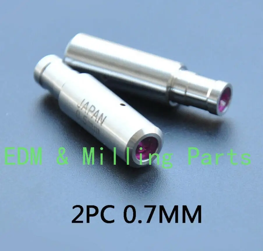 2PCS CNC EDM Wire cut Drilling Machine Parts Ruby Ceramic Electrode Guide 0.7MM For EDM Wire Cut Mill Part