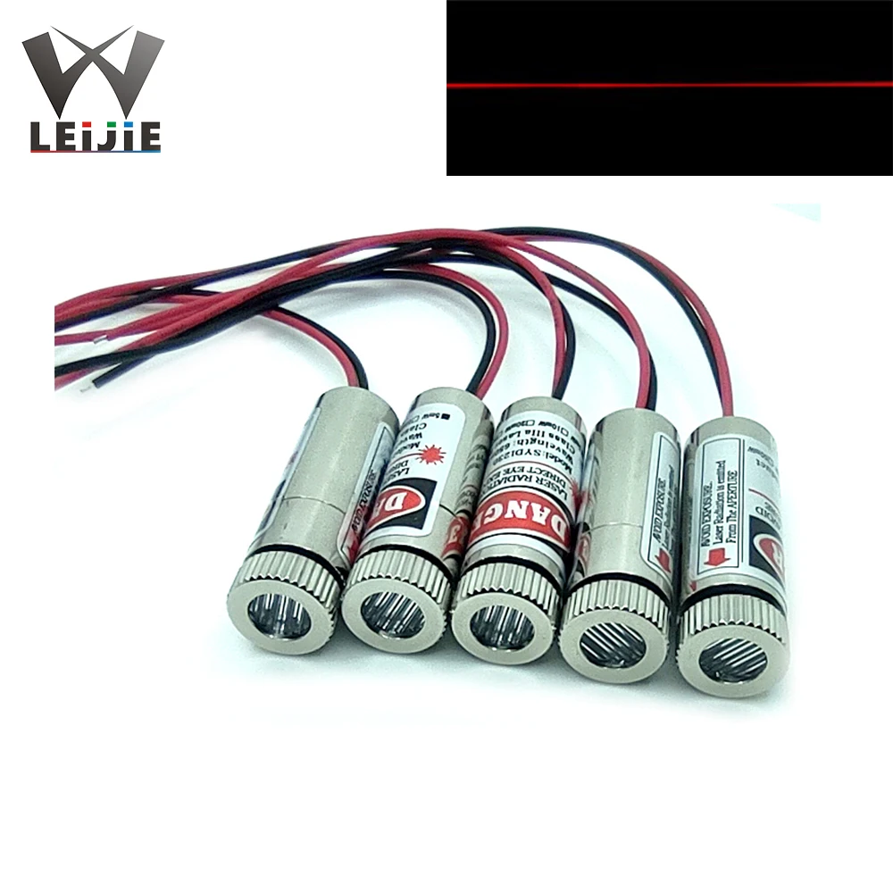 5pcs Line 650nm 5mW 12x35mm 1235 3-5V Adjustable Focusable Red Laser Module Industrial 12mm LED LD Module