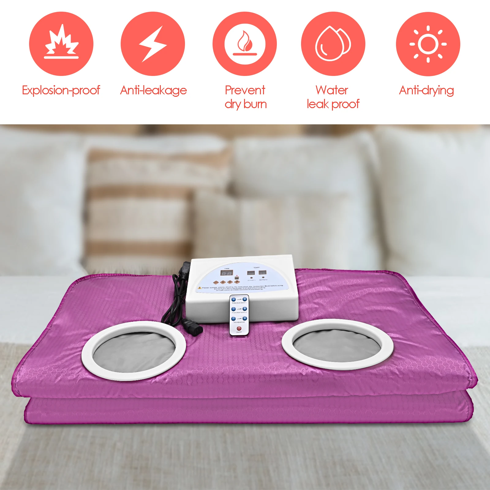 Sauna Blanket Sliming Beauty Electric Blankets Weight Loss Detox Therapy Machine EU/US Plug Blankets