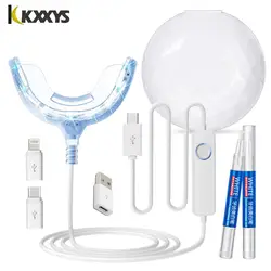 Smart  LED Timing Teeth Whitening Lights Kit for Android&IOS Cellphone,With Mouthpiece Carbamide Peroxide Bleaching Gel