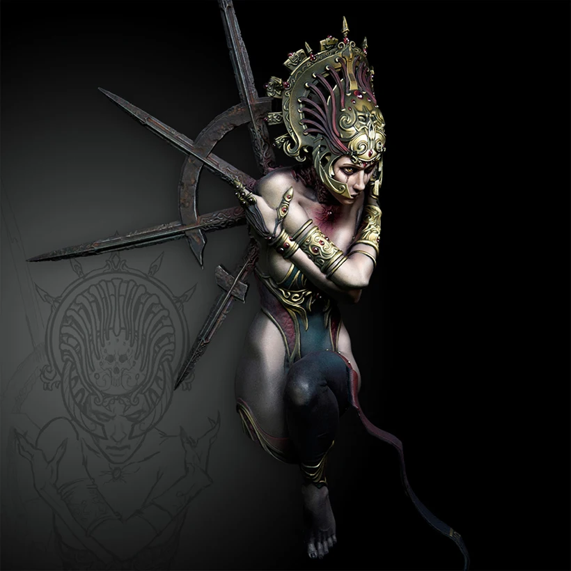 1/10 ANCIENT FANTASY WARRIOR BUST Resin figure Model kits Miniature gk Unassembly Unpainted