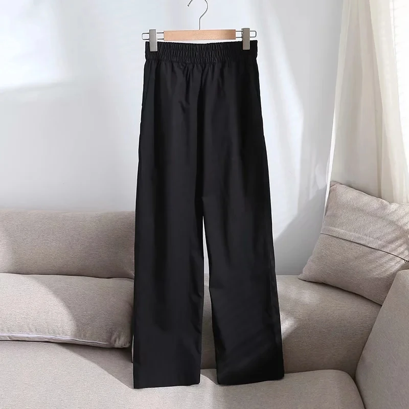 Maxdutti  Trousers Women Summer Pants Women England SImple Fashion Pantalones Mujer Pantalon Femme Poplin Casua Loose