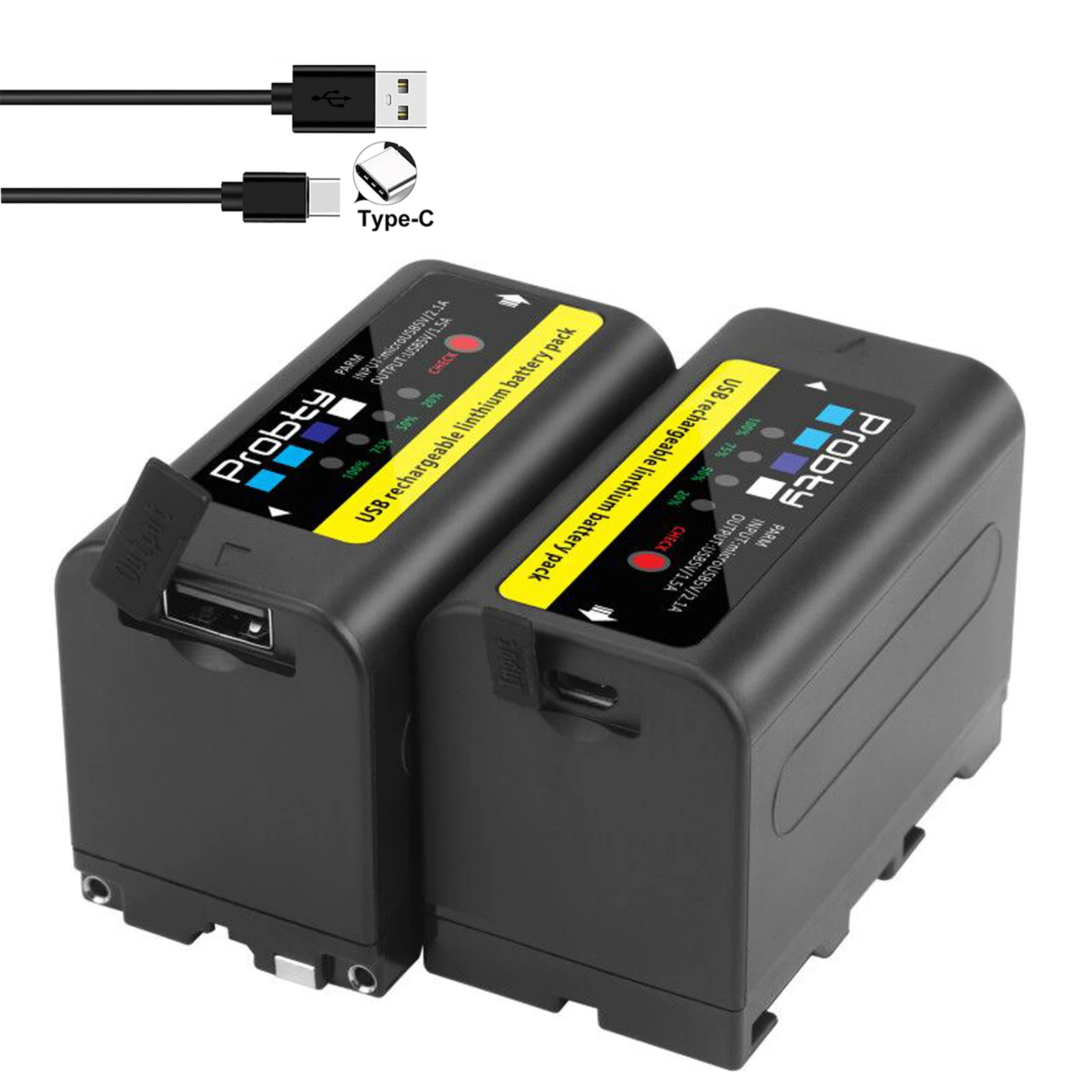 6800mAh dla Sony NP-F770 NP-F780 F750 F730 bateria ze wskaźnikiem LED F970 F550 F570 F750 F770 MC1500C