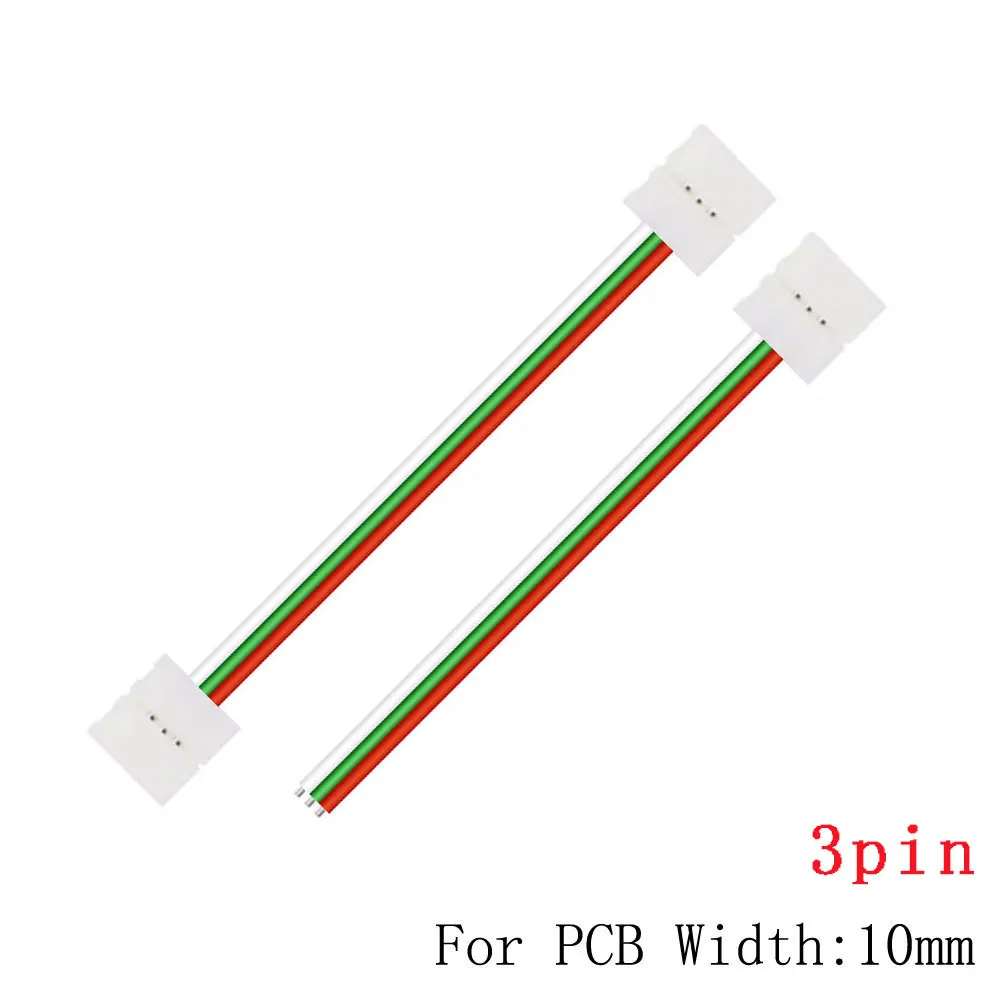 WS2812B WS2811 5050 RGB LED Strip Single / Double End Solderless Cover Connector 8mm/10mm /2pin /3pin /4pin/5pin