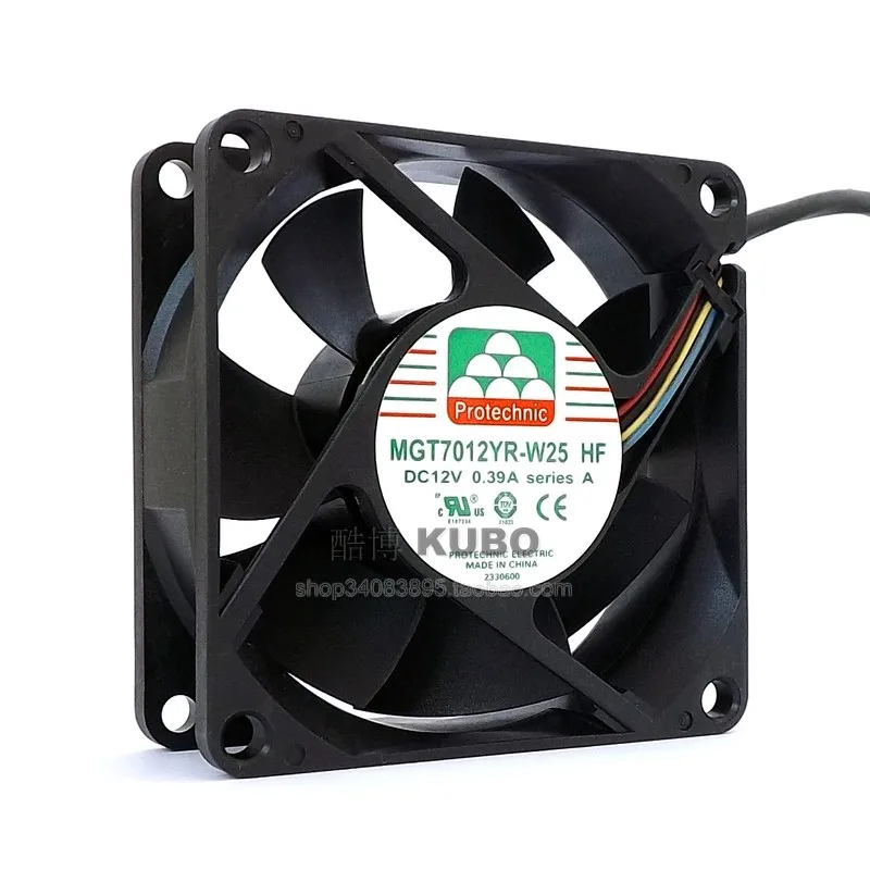 Protechnic MGT7012YR-W25 7025 70MM 70*70*25MM Fan Comptuter CPU Cooling Fan 12V 0.39A With 4pin