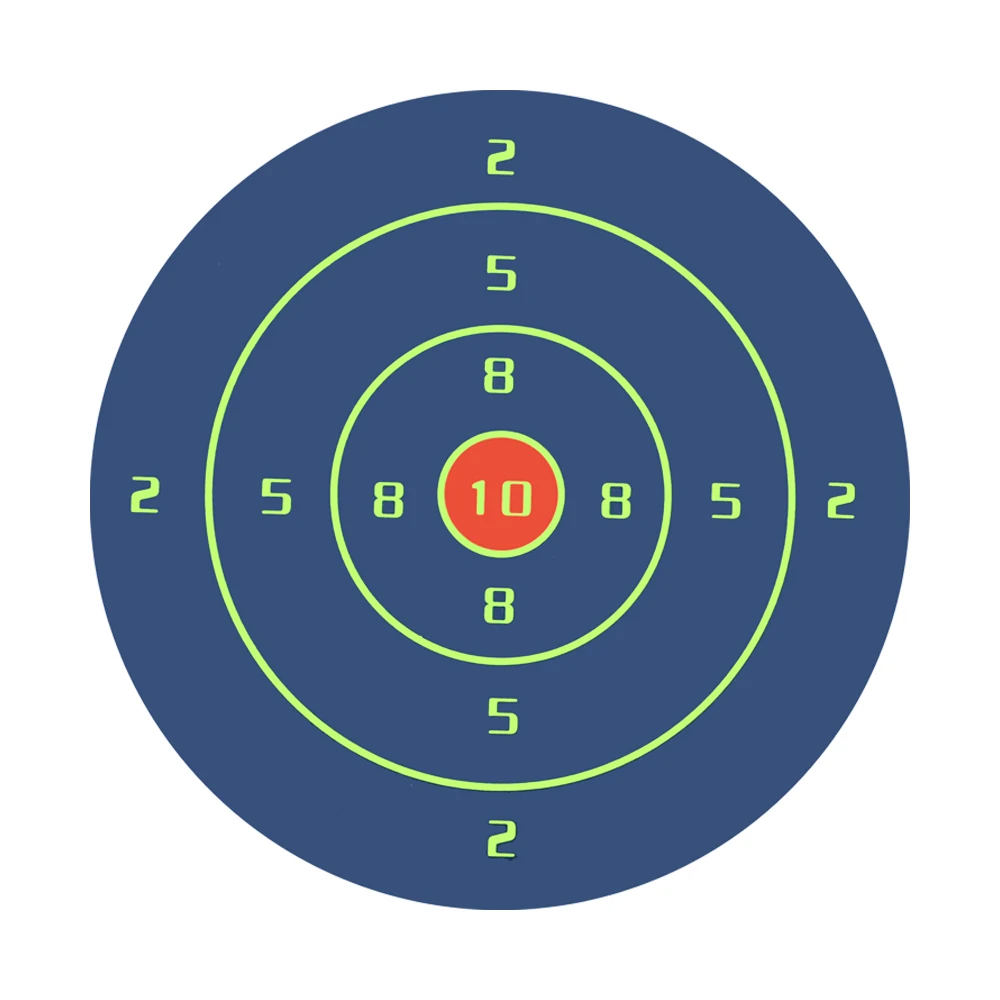 

Клейкие мишени для стрельбы, реактивные наклейки с брызгами, реактивность цветения, синяя цели, 10 см, 200 шт. в рулоне