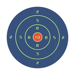 Клейкие мишени для стрельбы, реактивные наклейки с брызгами, реактивность цветения, синяя цели, 10 см, 200 шт. в рулоне