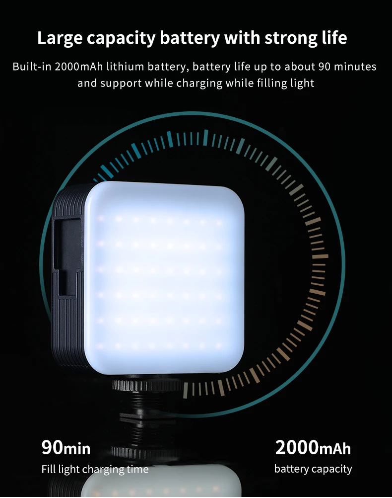 Ordro LED Video Lights Photography Lighting Studio Lamp, 2700k-6500k 96 Lamp Beads CRI 95+, for YouTube Tiktok Live Streaming