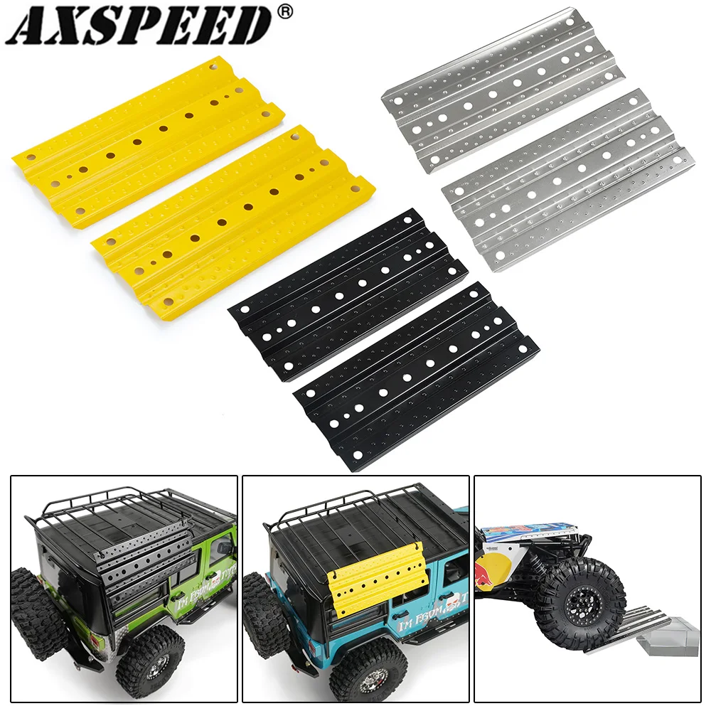 AXSPEED Metal Sand Ladder Recovery Board 140*61mm for 1/10 Axial SCX10 90046 TRX4 D90 D110 Tamiya CC01 RC Crawler Car Parts