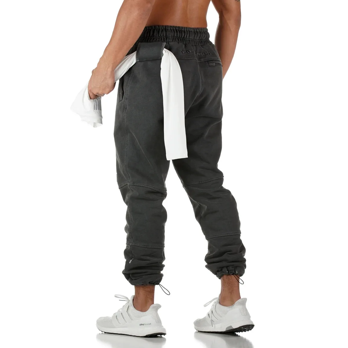 New European and American Gymnastic Pants Men's Cotton Fitness Hanging Towel Pants Training Elastic String Trousers
