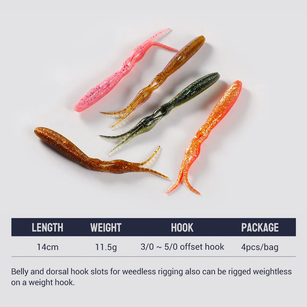 NOEBY Chunk Jig Trailer Swimbait lubina blando - imagen 3