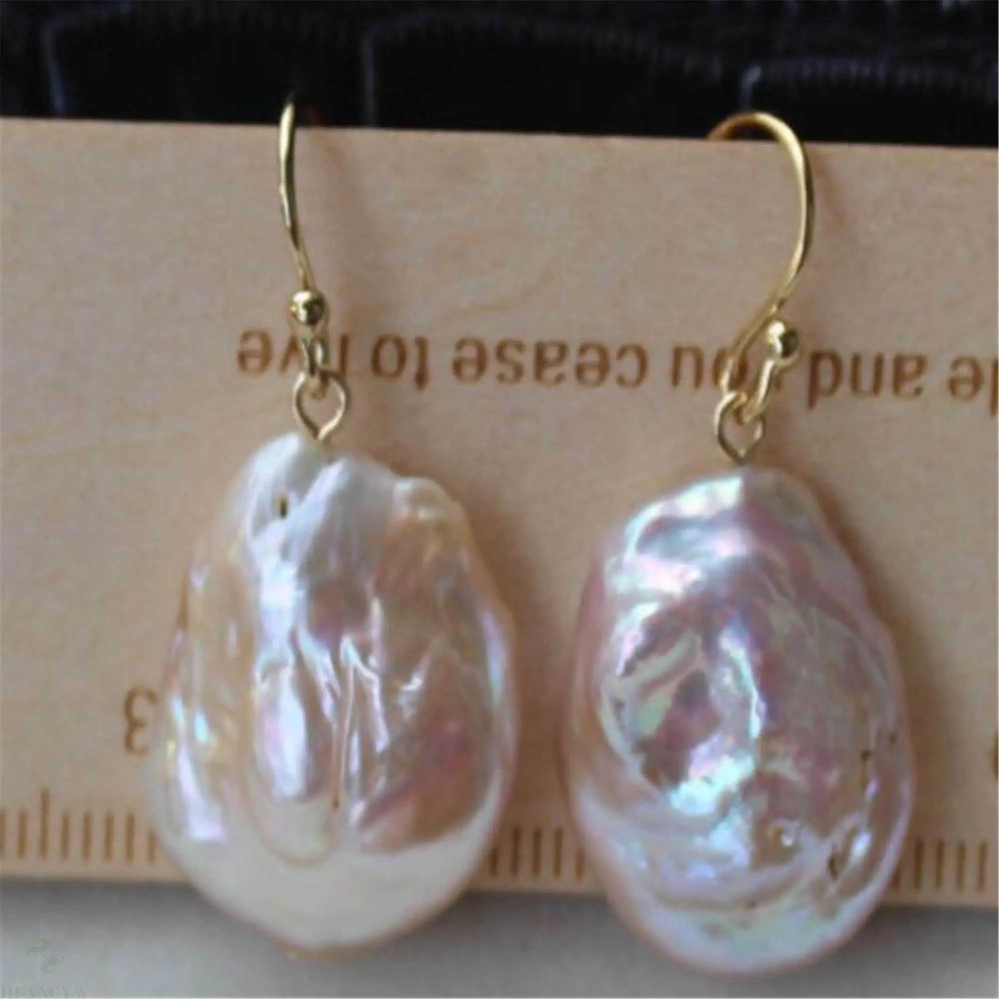 Natural Multi-Color Baroque Pearl Earring  Hook Natural Cultured Accessories AAA Dangle Aurora Real Luxury Classic Jewelry