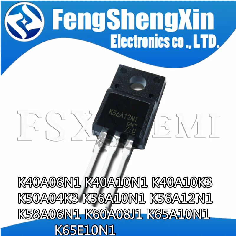 

10pcs T K40A06N1 K40A10N1 K40A10K3 K50A04K3 K56A10N1 K56A12N1 K58A06N1 K60A08J1 K65A10N1 K65E10N1 TO-220F MOSFET