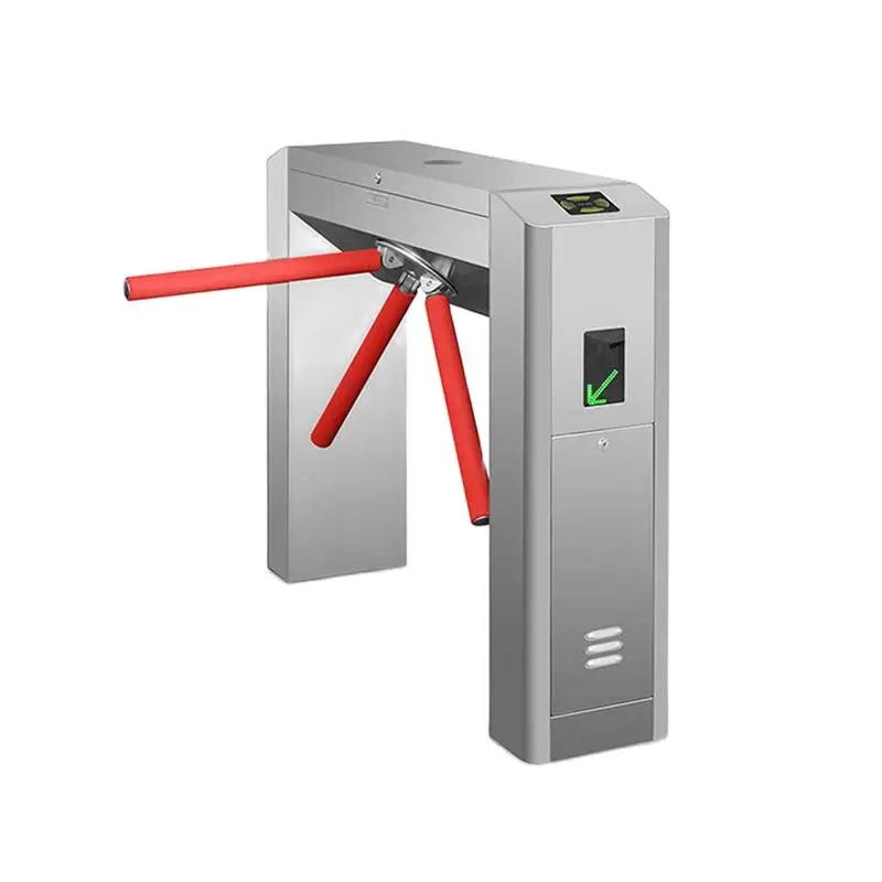 Security Bridge Type Tripod Semiautomat Turnstile Barcode Reader Direct Deal Access Control Card System for Residential Entrance