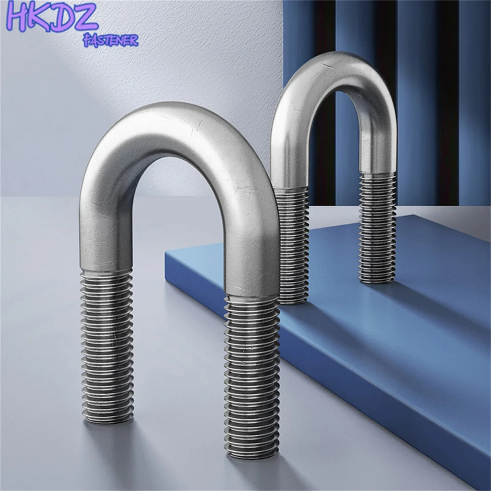 

1pc 304 Stainless Steel Clamp U Bolt U-bolts M6 M8 M10 M12 U-shaped screw U-shaped Buckle Bolt U-shaped Pipe Clamp