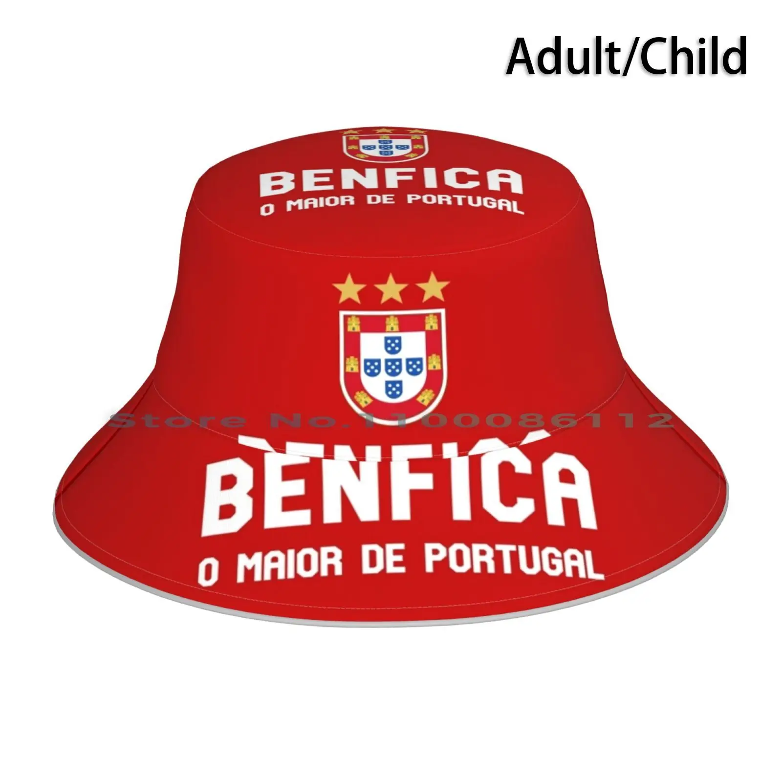 O Maior Bucket Hat Sun Cap Sl Benfiquista Glorioso Portugal Futebol Portuguese Football Portuguese Soccer Foldable Outdoor