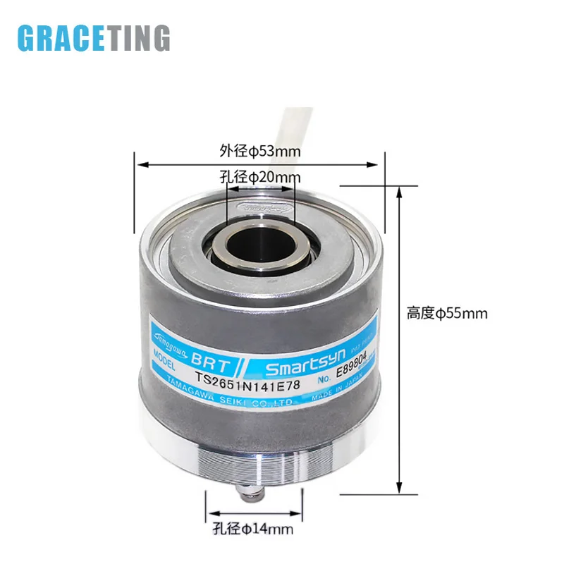 Imagem -02 - Tamagawa Rotativo Transformador Smartsyn Resolver Novo Codificador Ts2651n141e78 Ts2651n181e78 Servo Motor Máquina de Moldagem por Injeção