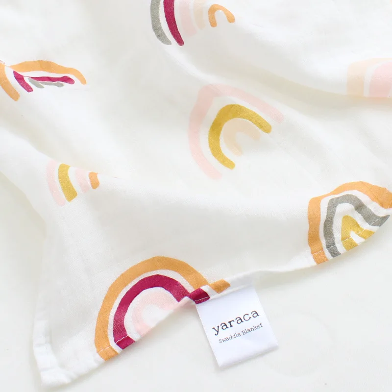 Newborn Baby Blankets Soft Swaddle Kids Muslin Bamboo Cotton Fabric Stuff Girl Boy Burp Cloth Towel Monthly Wrap 60*60 cm