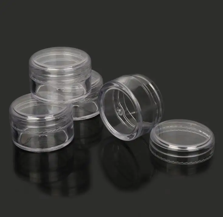 

1000Pcs 10g / 10ml Round Clear Empty Container Jars with Clear Screw Lids Bulk for Lip Balms SN781