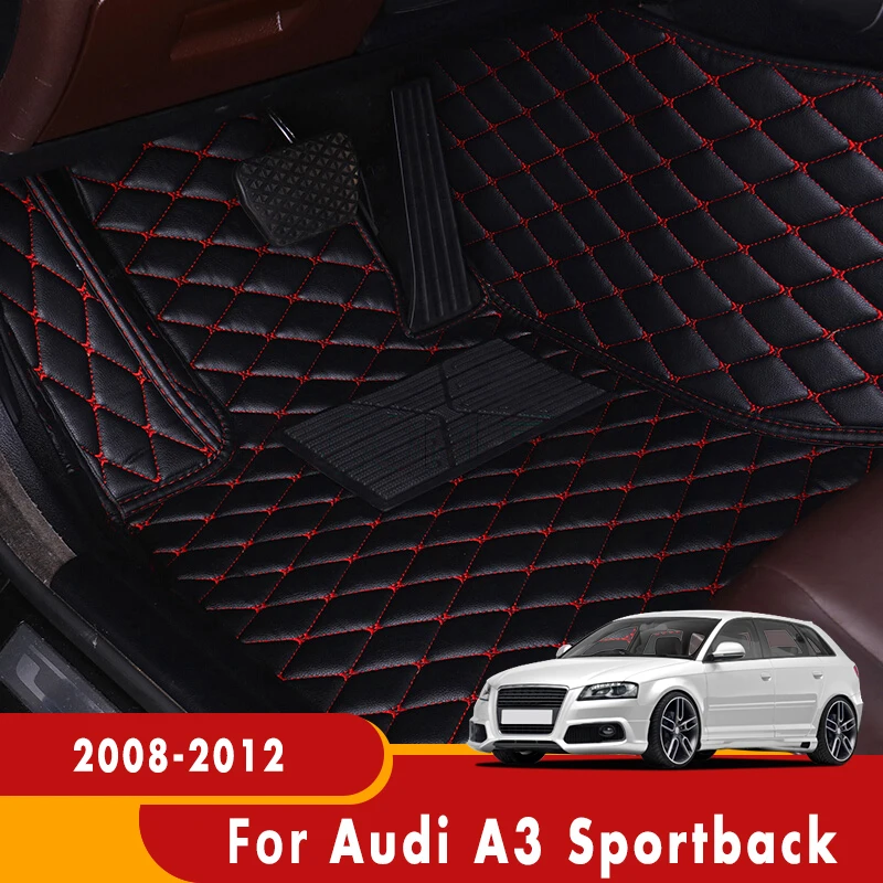 

Ковры для Audi A3 Sportback 2012 2011 2010 2009 2008, автомобильные коврики, аксессуары для салона автомобиля, детали, подушечки для ног на заказ