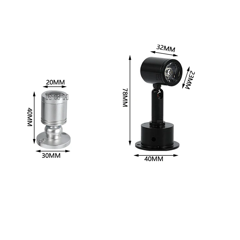 Minifoco empotrable Led para armario, lámpara de techo de 110 K, 1W, 3W, 220V, 4000 v, 12v de CC