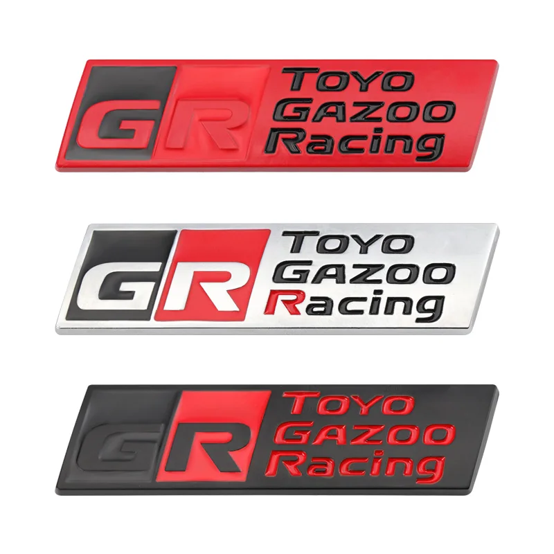 Car Sticker GR Gazoo Racing Badge Front Hood Grille Emblem Decal for Toyota HV YARiS GRMN GR Sport RZ RC RS Prius Lexus Harrier