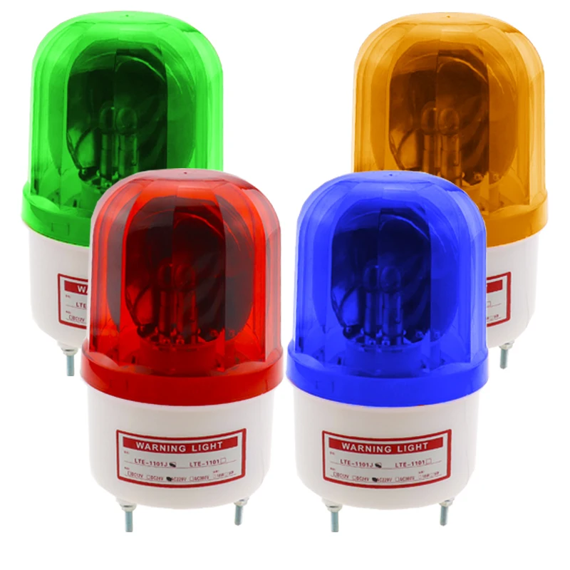 DC12V/24V DC110V/220V Red Yellow Green Blue Rotating Warning Light Lamp for Industrial LTE-1101 indicator light