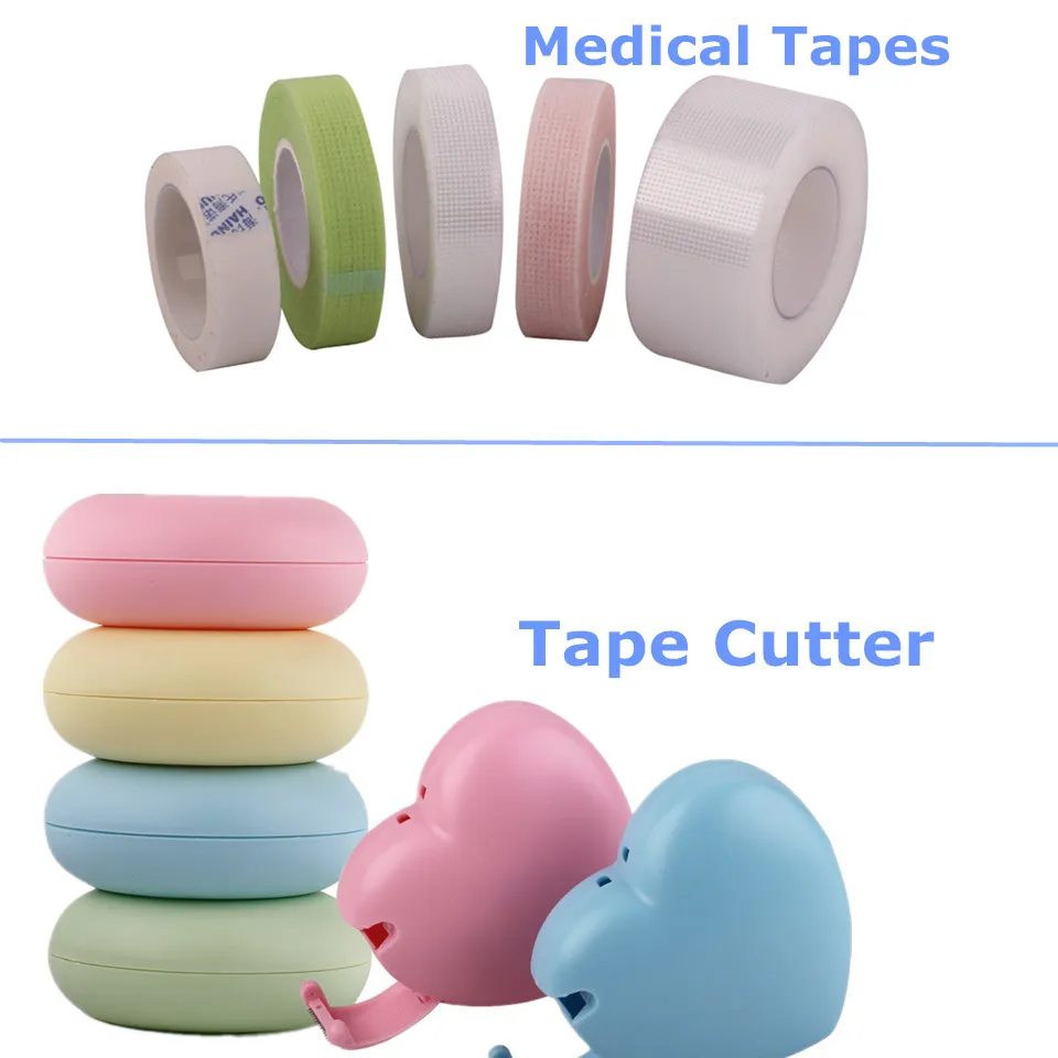 

NEWCOME 1 Roll Professional Eyelash Extension Medical Tapes Under Patch Non-woven & PE Isolated Wrap Tapes & Cutter Makeup Tools