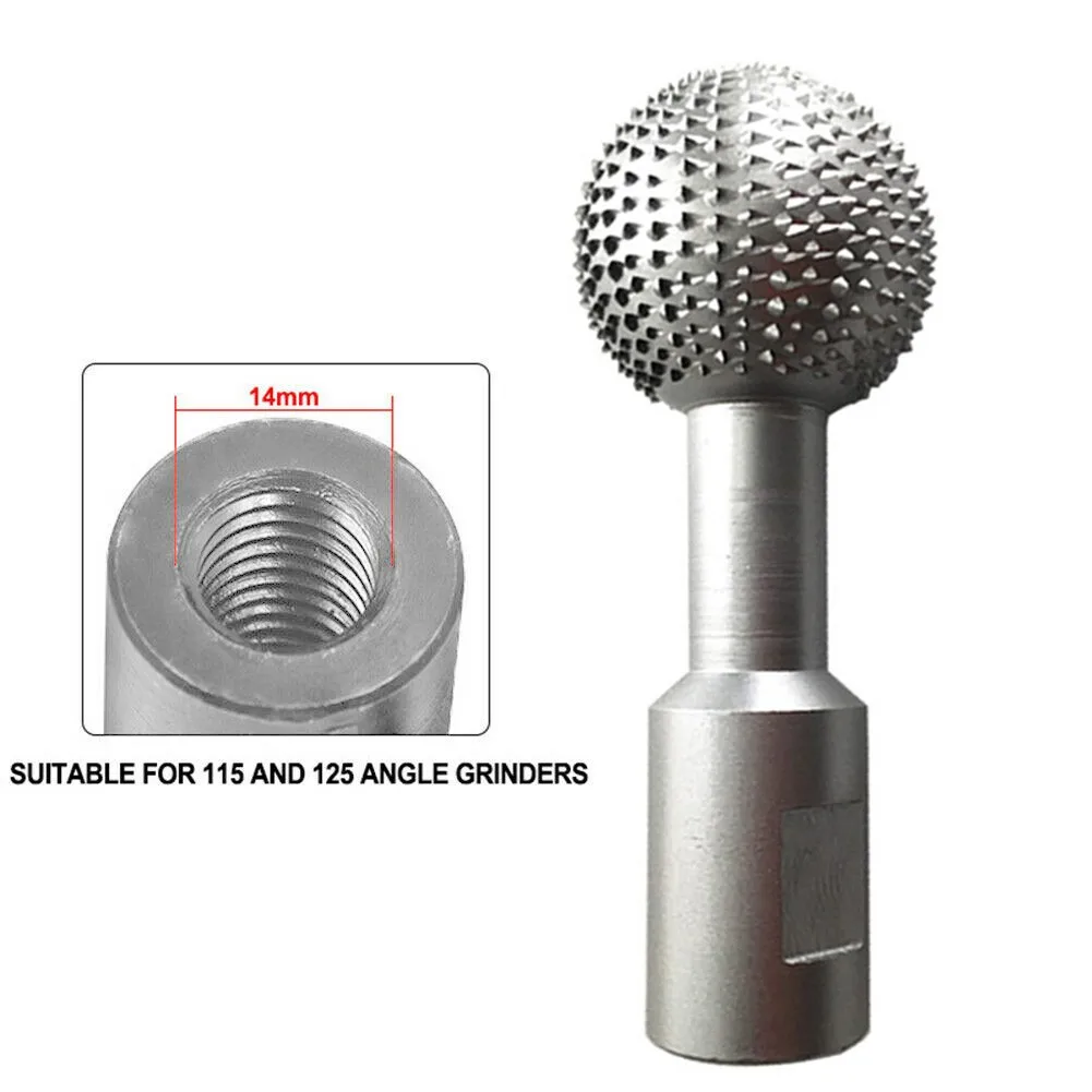 Rebaba de bola giratoria para carpintería, mango de 10mm, cabezal de 4cm, accesorio de tallado para amoladora angular