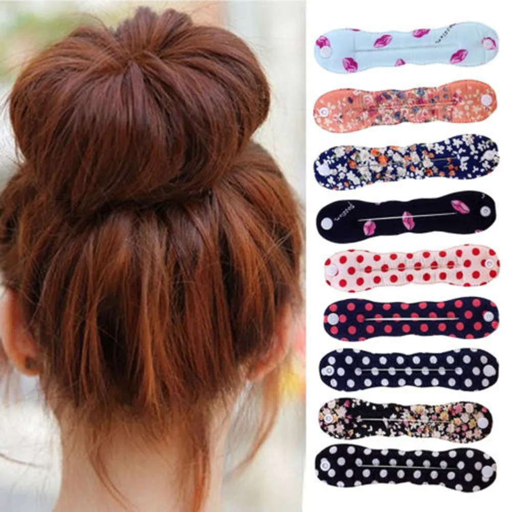 Girl Magic Hair Styling Accessories Hairpin With Button Braider Tool Twist Bun Barrette Elastic Hair Clips For Women Headband