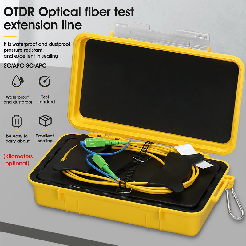 

Free Shipping FC/UPC-LC/APC OTDR Dead Zone Eliminator,Fiber Rings ,Fiber Optic OTDR Launch Cable Box 500M 1Km 2Km SM 1310/1550nm