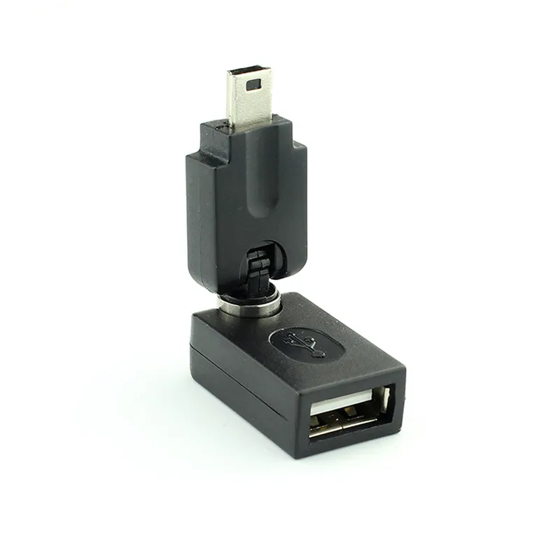 Mini USB TO USB 2.0 Female 180/360 Degrees Flexible Angled 360 Degree Rotating to Mini USB otg Adapter