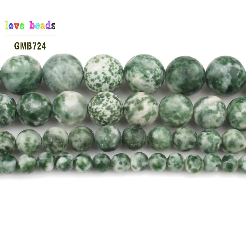 Natural Spot  Jaspers Stone Beads Round Loose Spacer Round Beads For Jewelry Making 4/6/8/10/12 mm DIY Bracelet Necklace