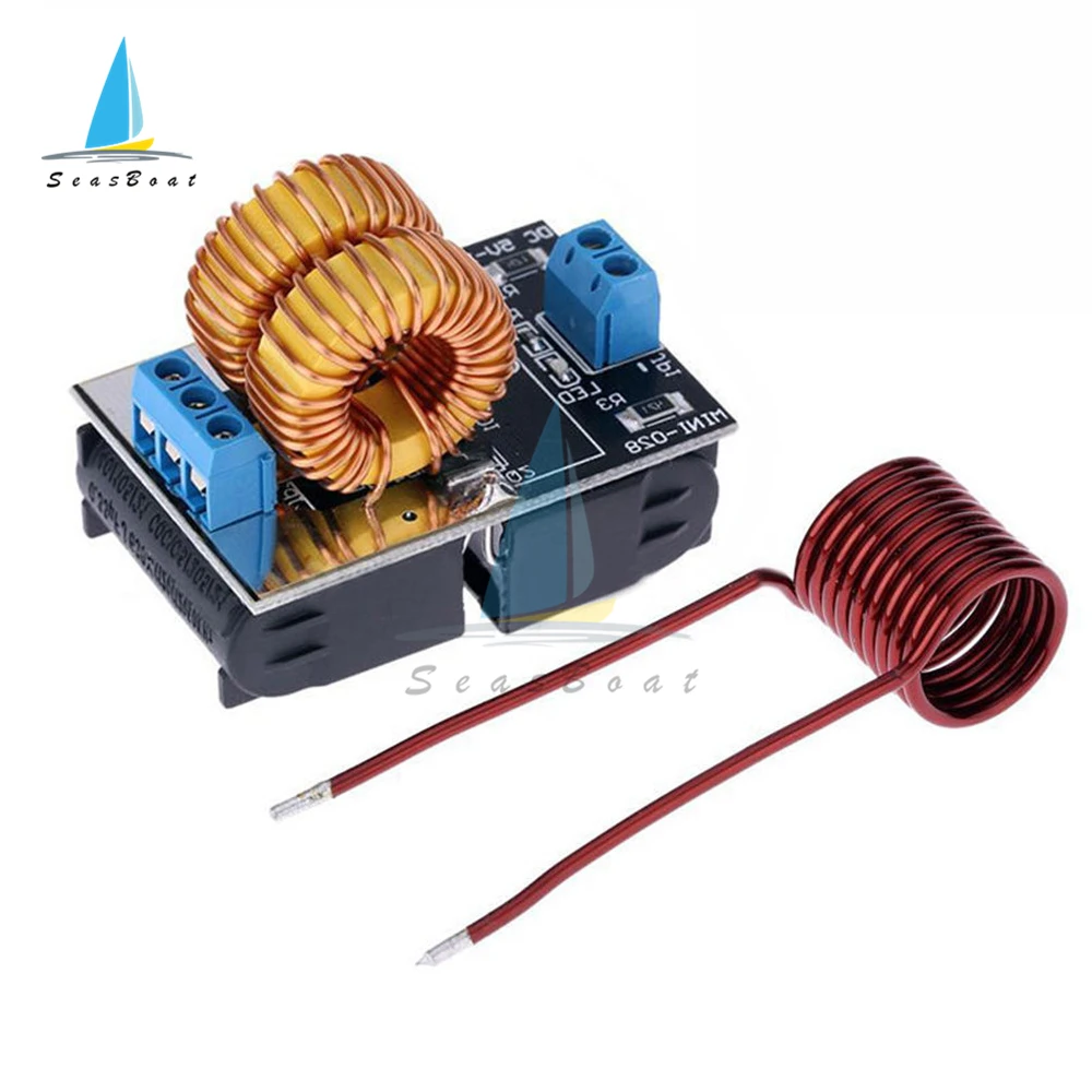 DV 5V-12V 120W Mini ZVS Induction Heating Board Flyback Driver Heater DIY Cooker+ Ignition Coil Hot Sale