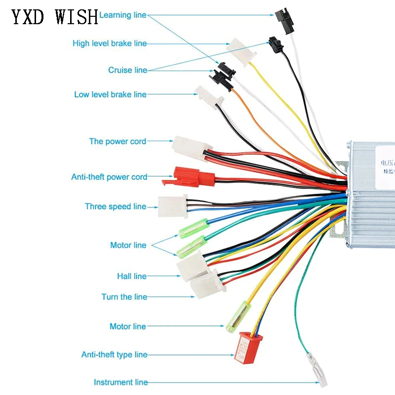 36V/48V 350W Electric Bicycle E-bike Scooter Brushless DC Motor Controller For Electric Bicycle E-bike Scooter Motor Controller