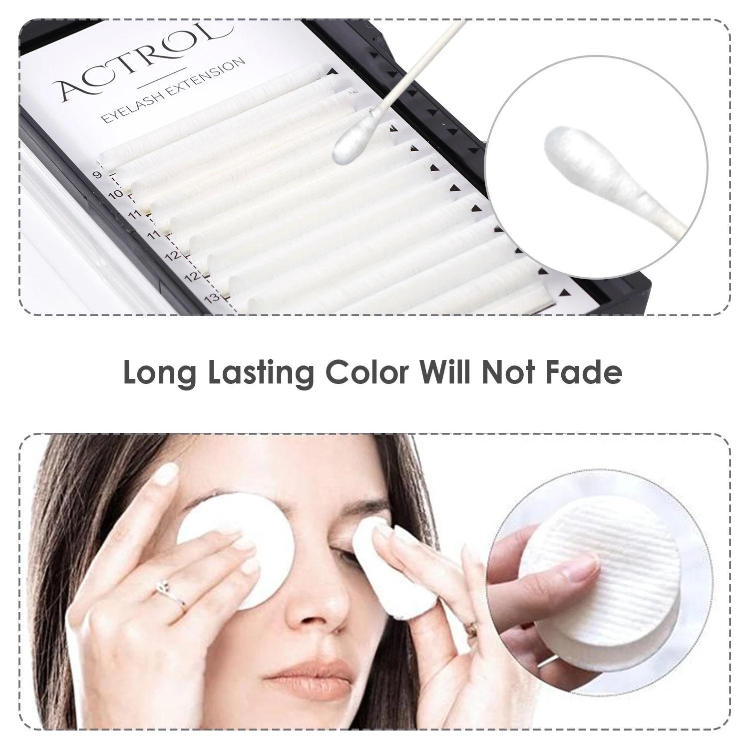 ACTROL Colorful Easy Fan Eyelash Extension Individual Colored Lashes Mix Length False Eye Lashes Extension For Women Makeup