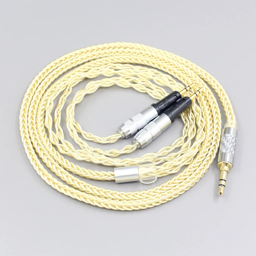 8 Core Gold Plated + Palladium Silver OCC Cable For Audio-Technica ATH-R70X headphone Earphone  LN007636