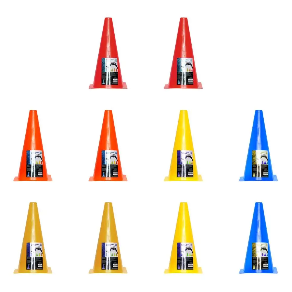 10 PCS 32cm Sign Bucket Barrier Football Road Flat Training Cone Multi-Color Roller Pile Football Training Logo Bucket Pile