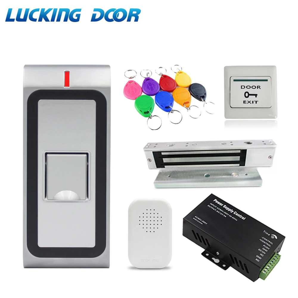 Fingerprint Access Controler Kit RFID Keypad  Electronic Door Lock Switch power supply 125KHZ   Wiegand 26 output IP67 Waterproo