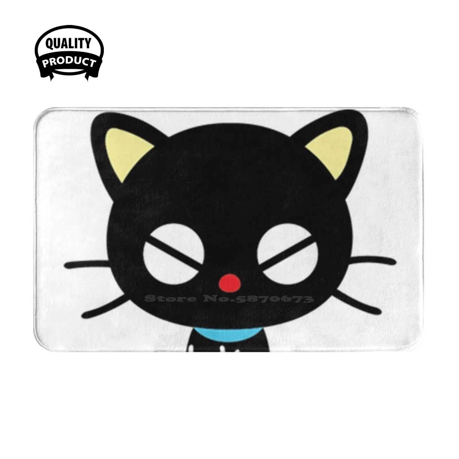 Chococat Mask Soft Cushion Home Carpet Door Mat Car Rug Badtz Maru Cute Kawaii Japanese Friends Characters Cartoon Hawaii