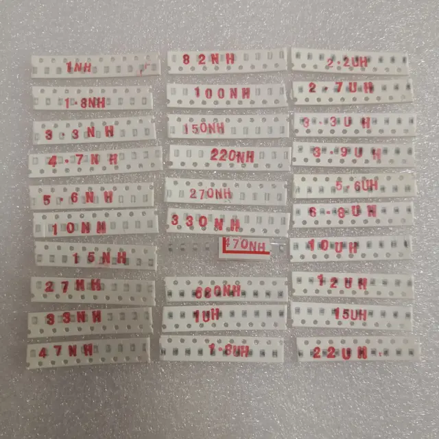 0805 Cewka SMD, 30 wartości X 10 sztuk = 300 sztuk/partia, 1NH-22UH, pakiet komponentów elektronicznych, cewka indukcyjna różne Ki