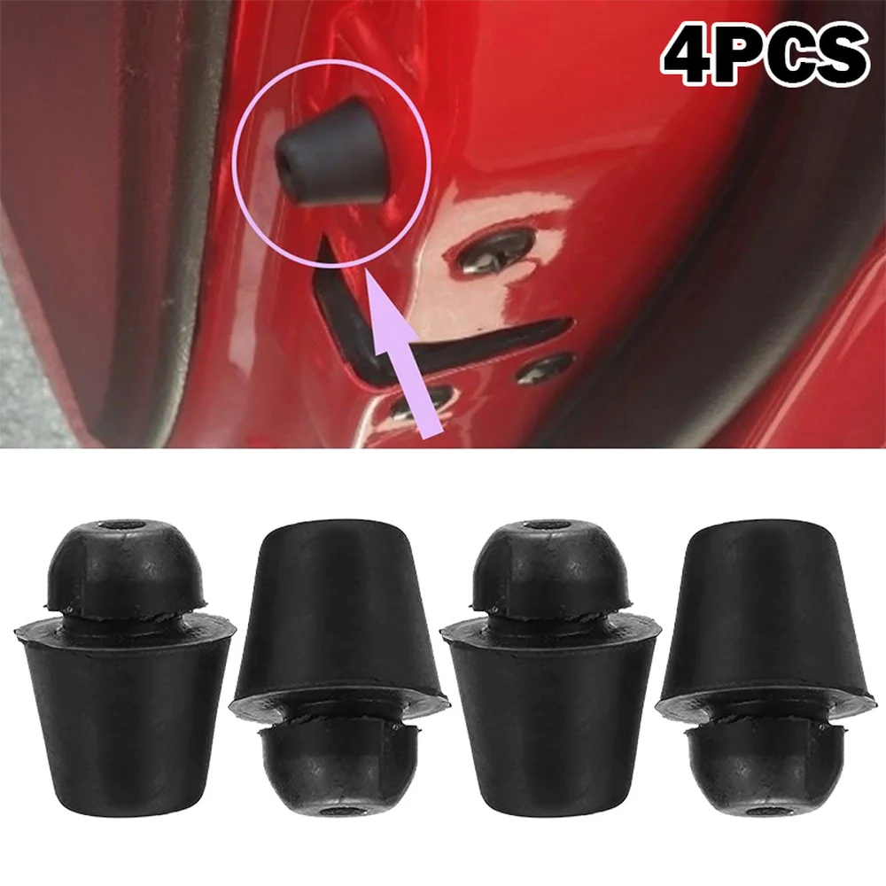 4Pcs Universal Car Door Bumper Dampers Buffer Pad Anti Shock Bump Stop Rubber Protect Doors Crashproof Cushion Mount