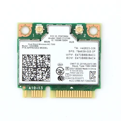 Dwuzakresowy karta bezprzewodowa Intel 7260 7260ac 7260HMW ac7260 Mini PCI-E 2.4G/5Ghz Wlan Bluetooth 4.0 1/802 ac/a/b/g/n karta wifi