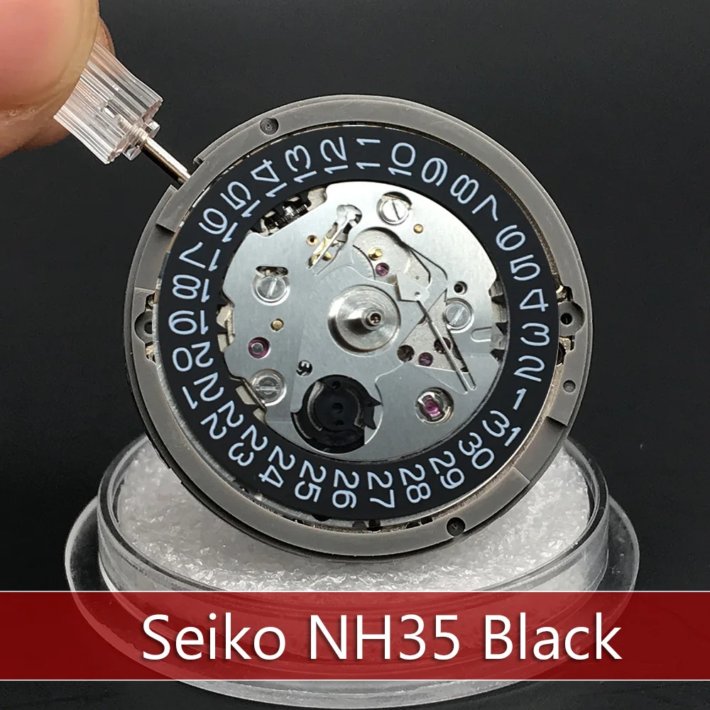 

Genuine Seiko NH35 Watch Movement Black Datewheel Automatic Mechanical Clock Movement Watchmakers Replace Accessories Japan Made