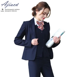 Genuine Electromagnetic radiation protective women's business suit finance corporation, software company EMF shielding clothing