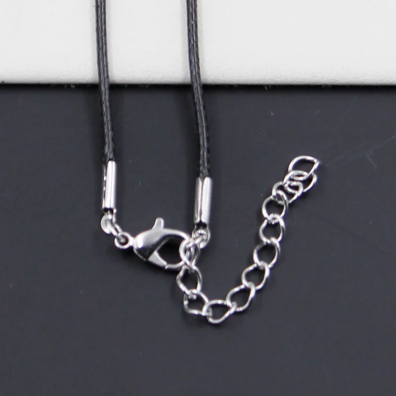 Fashion Vintage Treasure Key Tibetan Silver Color Pendant Necklace Choker Charm Black Leather Cord Factory Price Handmade Gift