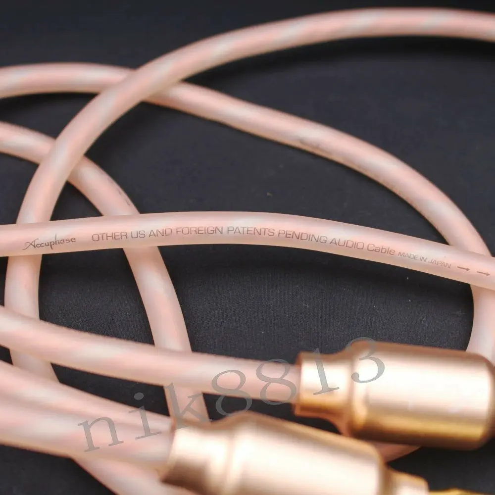 Accuphase Double gold interconnect Audio Cable RCA Plug  product  hifi CD amplifier amp Vinshle 1.0m/ 1.5m