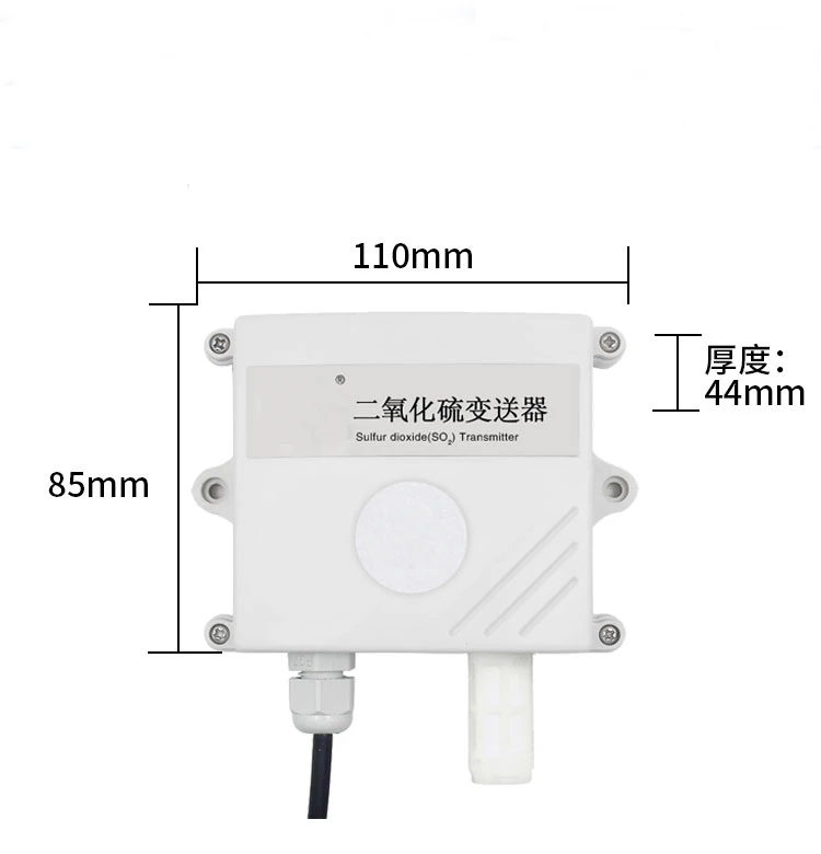 RS485 SO2 sensor module 0-20ppm 0-2000ppm SO2 Transmitter detector gas sensor SO2 0-5V/0-10V/4-20MA 485 protocol Gas Sensor